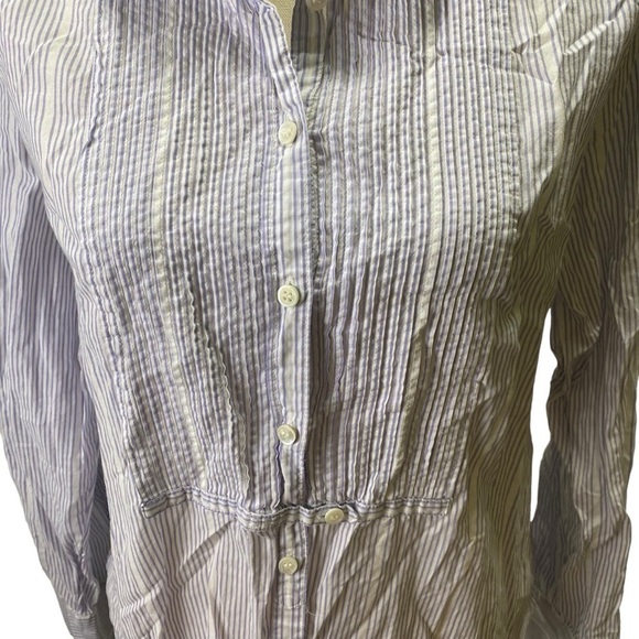 J Crew Striped Button-up Shirt Blouse Sz 12 - Picture 3 of 14